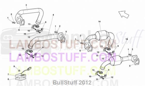 2008 Lamborghini MURCIELAGO LP 640 ROADSTER JAPAN EXHAUST SYSTEM (251.02.00)